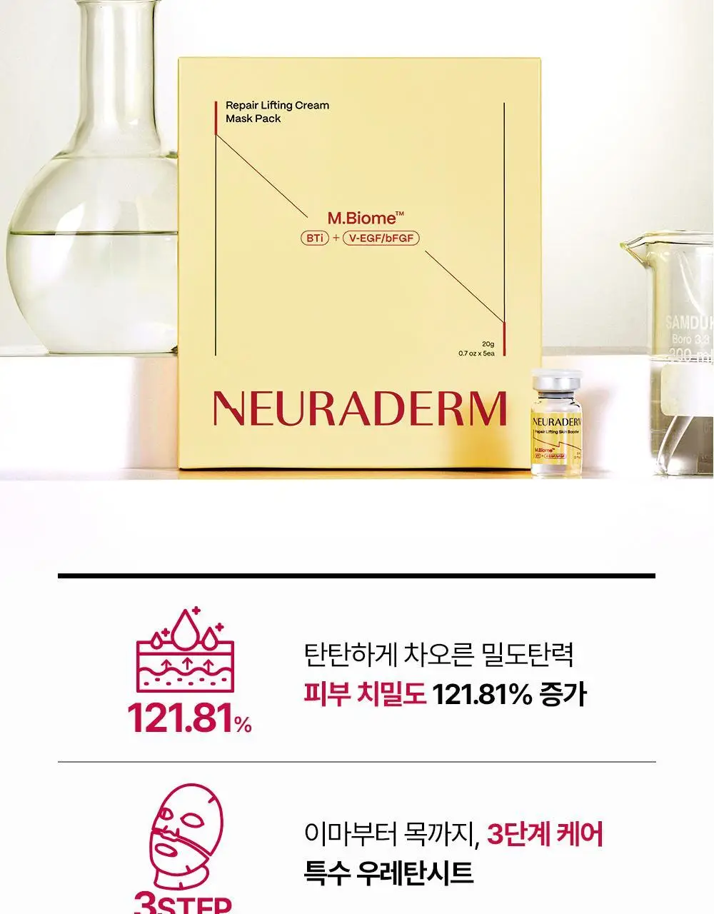 [탄력엑소좀+코팅시트] 메디톡스 뉴라덤 리페어 리프팅 크림 마스크팩 1매/5매 상세페이지 11